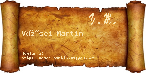 Vései Martin névjegykártya