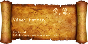 Vései Martin névjegykártya