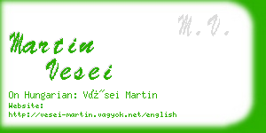 martin vesei business card